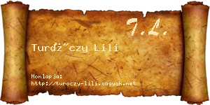 Turóczy Lili névjegykártya