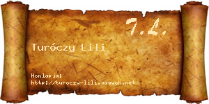 Turóczy Lili névjegykártya